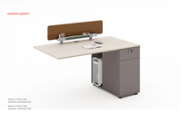 Muebles de Oficina Modernos y Sencillos de Alta Calidad, Escritorio de Oficina de Material de Tablero de Partículas, Adecuado para Edificios de Oficinas