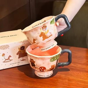 Taza de Café de Cerámica de Alta Calidad con Diseño Floral Europeo, Tapa de Porcelana, 370 ml, Apta para Lavavajillas, Regalo para Mujeres, Oficina, Hogar, Fiesta - Product Image 4