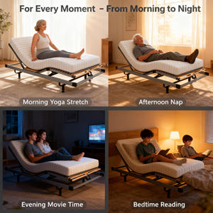 ที่มีคุณภาพสูงทันสมัยเหล็กที่เงียบสงบปรับได้สมาร์ทที่เงียบสงบกรอบเตียงขนาดใหญ่สำหรับห้องนอนอพาร์ทเม้นวิลล่าโรงแรม - Product Image 3