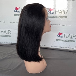 วิกผมบ๊อบหน้าผากสั้นวิกผมบ๊อบหนอปวิกผมสั้นแบบมีลูกไม้ขนาดเล็กมีความละเอียดสูง - Product Image 4