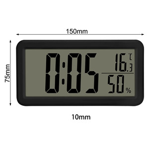 2025 Đồng hồ báo thức LCD màn hình lớn thời gian ngày nhiệt độ độ ẩm hiển thị kỹ thuật số Đồng hồ trang trí nhà bàn & bảng đồng hồ - Product Image 2