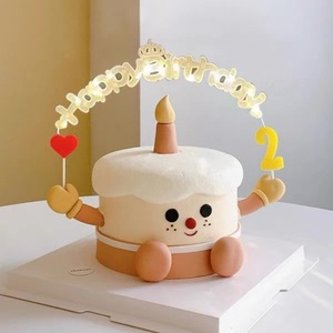 Arch Cake Decorative Light Led Birthday Party Reusable <b>Plastic</b> With Batteries Included - Product Image 2
