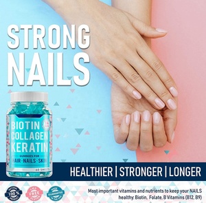 Aeglewell özel etiket biyotin saç sakızlı vitamin ve OEM ayı Vegan Biotin Gummies saç cilt çivi Gummies - Product Image 2