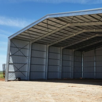 Abri de voiture et hangar préfabriqué en acier sur mesure, isolé, avec design de ferme