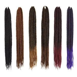 USA Black women fashion jumbo hand made senegal twist crochet braid hair synthetic box braiding heat resistant hair extensions