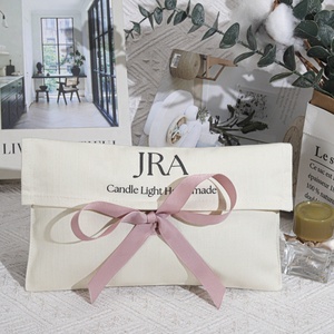 Promotion Luxury Herringbone Twill Cotton Envelope Candle Candle Cutter Perfume Cosmetic Storage Bag Herring Gift Envelope Pouch - Product Image 1