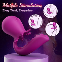 G-Punkt Dildo Vibrator mit 360° Luftimpuls und Tentakel, 9 Vibrationsmodi, App-Steuerung, Stimulator für Frauen und Paare, Lila