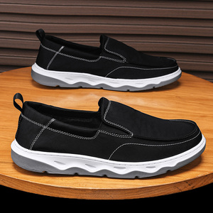 Venta al por mayor de moda Lazy Slip-On zapatos deportivos personalizados <span class=keywords><strong>Hey</strong></span> <span class=keywords><strong>Dude</strong></span> hombres mocasines casuales zapatillas de lona con gamuza superior - Product Image 5