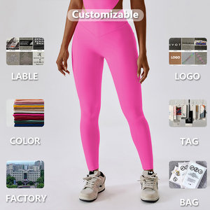 Tasche personalizzate in tinta unita da ragazza atmosfera Nude sensazione di pancia che rimpicciolisce i Lifting dei fianchi palestra Fitness Nude Feel Yoga <span class=keywords><strong>Leggings</strong></span> - Product Image 5