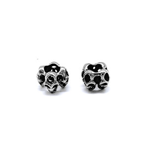 Perles d'espacement en acier inoxydable yunnique en forme de crâne, forme irrégulière, pour la fabrication de bracelets, apprêts de bijoux GZY-PJ0036 - Product Image 5