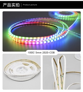 Siêu hẹp PCB 5 mét 160 200led pixels linh hoạt COB Strip ánh sáng dotless dòng nước địa chỉ WS2812 rgbic COB <span class=keywords><strong>LED</strong></span> Strip <span class=keywords><strong>Lights</strong></span> - Product Image 5