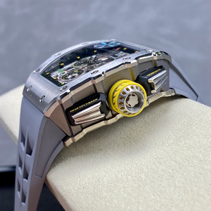 Montre chronographe squelette style RM 11-03, montre de sport Flyback Racing, boîtier en fibre de carbone, montre de luxe, bracelet en caoutchouc - Product Image 4