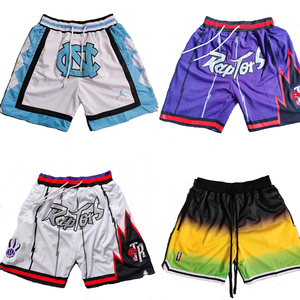 Shorts de basketball pour hommes en coton respirant à séchage rapide, avec logo personnalisé imprimé, longueur genou, cordon de serrage, maille, service OEM - Product Image 1