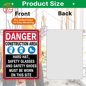 <span class=keywords><strong>Panneau</strong></span> d'avertissement réfléchissant de 10*14 pouces, utilisé comme <span class=keywords><strong>panneau</strong></span> d'avertissement pour les travailleurs de la construction dans les zones dangereuses - Product Image 2
