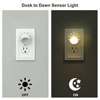 Luces nocturnas enchufables TAIKOO, luz nocturna LED blanca cálida, rotación de 360 grados, Sensor de anochecer a amanecer