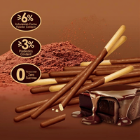 Bâtonnets de biscuits enrobés de fruits et de chocolat, saveurs variées, emballés individuellement, avec logo personnalisé disponible