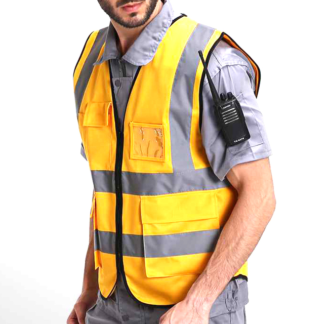 Reflective Safety Vest High Visibility for Industrial Building and Airport Guiding Using