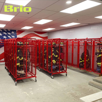 BRIO Vente directe usine Clôture de sécurité pour pompiers en treillis métallique à double niveau, autoportante, thermolaquée, écologique, pour stockage ouvert
