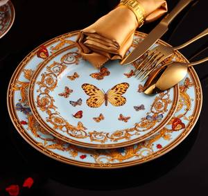 Service de table en porcelaine de luxe, design papillon, écologique, kit de tasses en porcelaine, motif animal classique pour un usage domestique - Product Image 3