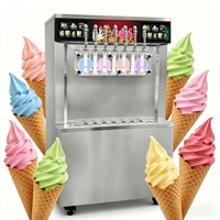 Machine à glace molle commerciale multifonction pour la préparation de yogourts glacés, de coupes d'açaï, de milkshakes, de granités et de cocktails glacés