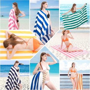 Telo da Mare in <span class=keywords><strong>Microfibra</strong></span> Personalizzato con Logo, ad Alto Assorbimento e ad Asciugatura Rapida, Ant Sabbia, Riciclato, a Righe Stampate, Colore Rosa, per Nuoto - Product Image 4