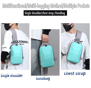 <strong>Men's</strong> Fashion Waterproof Durable Anti-Theft Patent Leather Sports Casual Multi-Functional Design Shoulder &amp; Chest <strong>Bag</strong> - Product Image 2