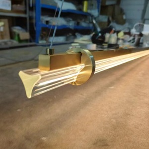 Lámpara Colgante de Vidrio Lineal Minimalista Italiana para Comedor, Lámpara de Techo Geométrica de Alta Gama, Estilo Nórdico para Vestíbulo y <span class=keywords><strong>Bar</strong></span> - Product Image 3