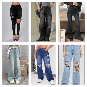 Jeans de Mujer de Pierna Recta Retro de Alta Calidad con Descuento al por Mayor, Estilo Casual a la Moda, Entrega Aleatoria - Product Image 4