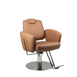 Fauteuil de Salon/Barbier DM Manufacturer Style Nordique en Métal et Cuir avec Fonctions Pivotant à 360 Degrés/Inclinable/Hauteur Réglable - Product Image 1