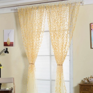 Rideaux de fenêtre transparents à <span class=keywords><strong>motif</strong></span> de feuilles de <span class=keywords><strong>bambou</strong></span> Écrans légers d'inspiration asiatique - Product Image 5