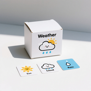 แฟลชการ์ดกระดาษโลโก้ที่กำหนดเองความบันเทิงสำหรับครอบครัว<span class=keywords><strong>คำ</strong></span><span class=keywords><strong>ศัพท์</strong></span>เพื่อการเรียนรู้<span class=keywords><strong>สภาพ</strong></span><span class=keywords><strong>อากาศ</strong></span> - Product Image 3