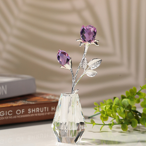 Rosa de Cristal 3D Hecha a Mano al por Mayor, Varios Modelos de Flores, Decoración para el Hogar, Regalos de Boda, Regalos de San Valentín WDY0397 - Product Image 5