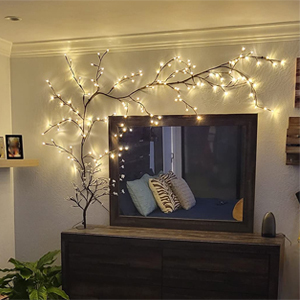 Luces de Mimbre Flexibles para Decoración, 144 LED, 7.5 Pies, Guirnaldas de Luces para Exteriores, Decoración Navideña con Ramas de Mimbre - Product Image 2