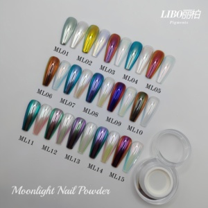 Polvo de Seda Moonlight, Pigmento Aurora Blanco Perla Suave para Arte de Uñas - Product Image 2