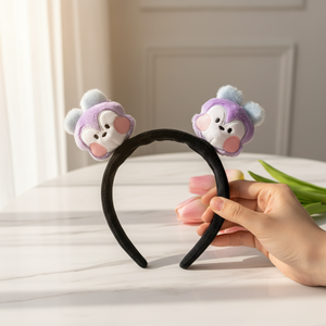 Diademas de Peluche Personalizadas para Mujer, Diademas de Pelo Suaves de Piel Sintética con Logotipo Bordado, Regalos para Fiestas, Promoción de Marca - Product Image 1