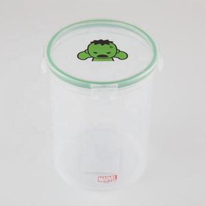 Vente flash : Accessoires pour enfants à la maison, boîte organisateur de réfrigérateur, liquidation de chaussettes, lots de contenants de stockage <span class=keywords><strong>alimentaire</strong></span> en <span class=keywords><strong>plastique</strong></span> transparent rond à motifs de dessins animés - Product Image 5