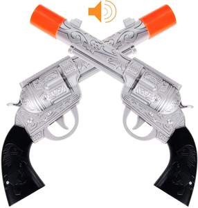 Set <span class=keywords><strong>Pistola</strong></span> e Fondina da <span class=keywords><strong>Cowboy</strong></span> da 11 Pollici con Suoni Realistici, Giocattolo da Sceriffo Western in Plastica ABS Unisex per Ragazzi - Product Image 4