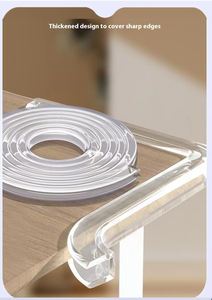 <span class=keywords><strong>Bande</strong></span> de bordure transparente en silicone en forme de U, matériau en acier verre, <span class=keywords><strong>bande</strong></span> anti-collision transparente, <span class=keywords><strong>bande</strong></span> d'étanchéité transparente - Product Image 4