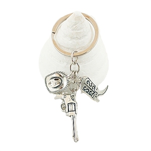 Sombrero vaquero retro de aleación MOQ, botas de montar, pistola, llavero occidental y accesorios <span class=keywords><strong>para</strong></span> bolsas de caza <span class=keywords><strong>para</strong></span> los valientes - Product Image 5