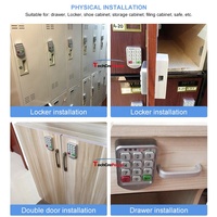 Serrure de sécurité intelligente à clavier numérique RFID avec code, pour armoire de classement électronique, tiroir et porte de bureau