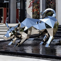 Sculpture d'éléphant grandeur nature pour extérieur, modèle 1:1, en acier inoxydable 304/316, finition poli miroir, sculptée à la main, logo personnalisé