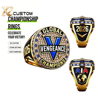 Bague de championnat personnalisée, football, basketball, baseball, logo d'équipe gravé, bague souvenir de tournoi de ligue pour enfants