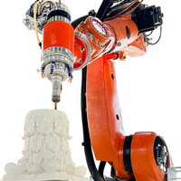 Machine de Gravure Robotique HUALONG Machinery à 7 Axes, Routeur CNC à Bras Robotique KUKA pour Sculpture de Pierre et Marbre 3D