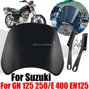 Pare-brise pour moto <span class=keywords><strong>Suzuki</strong></span> GN <span class=keywords><strong>125</strong></span> GN125 <span class=keywords><strong>Intruder</strong></span> GN250 GN250E GN400 EN125, déflecteur de vent, protection - Product Image 2