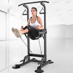 Torre de Ejercicios Multifuncional de Metal para Entrenamiento de la Parte Superior del Cuerpo, Equipo de Gimnasio en Casa, Barra de Tracción Ajustable, Paralelas LLQX97 - Product Image 5