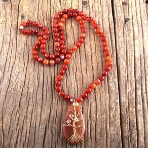 <span class=keywords><strong>Pietre</strong></span> di agata naturale della banda dei gioielli della boemia di modo annodate con il regalo all'ingrosso della <span class=keywords><strong>collana</strong></span> di Boho delle donne del pendente di pietra - Product Image 4