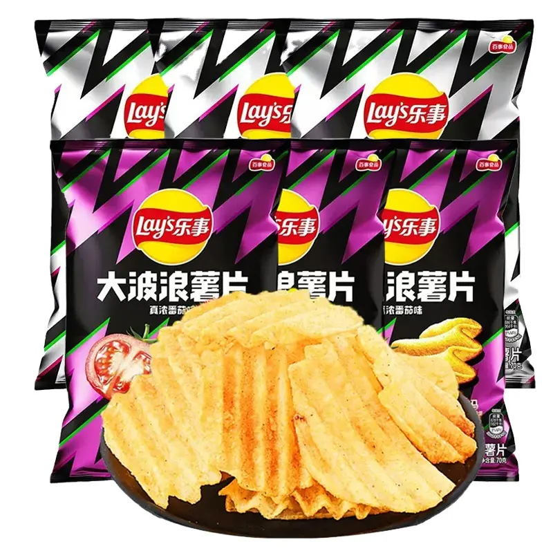 wholesale hot exotic snacks big wave potato chip layslay Crispy potato chips 70g