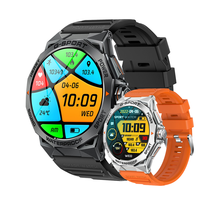 Bracelet de couple intelligent soleil et lune Ultra-mince K62 écran rond de 1.43 pouces surveillance de la santé des appels BT 2024 montre intelligente de vente chaude