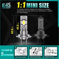 CAR-REFINE 40w 12V 5400LM 6500K H7 Led Lumière H1 H3 H7 H8 H9 H11 H4 Led Phare Ampoule Lampe 1 :1 Lampe Halogène Canbus