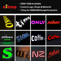 NIHAO Maquette de conception gratuite Lettrage personnalisé Enseigne lumineuse Lettres 3D pour entreprise ou marque